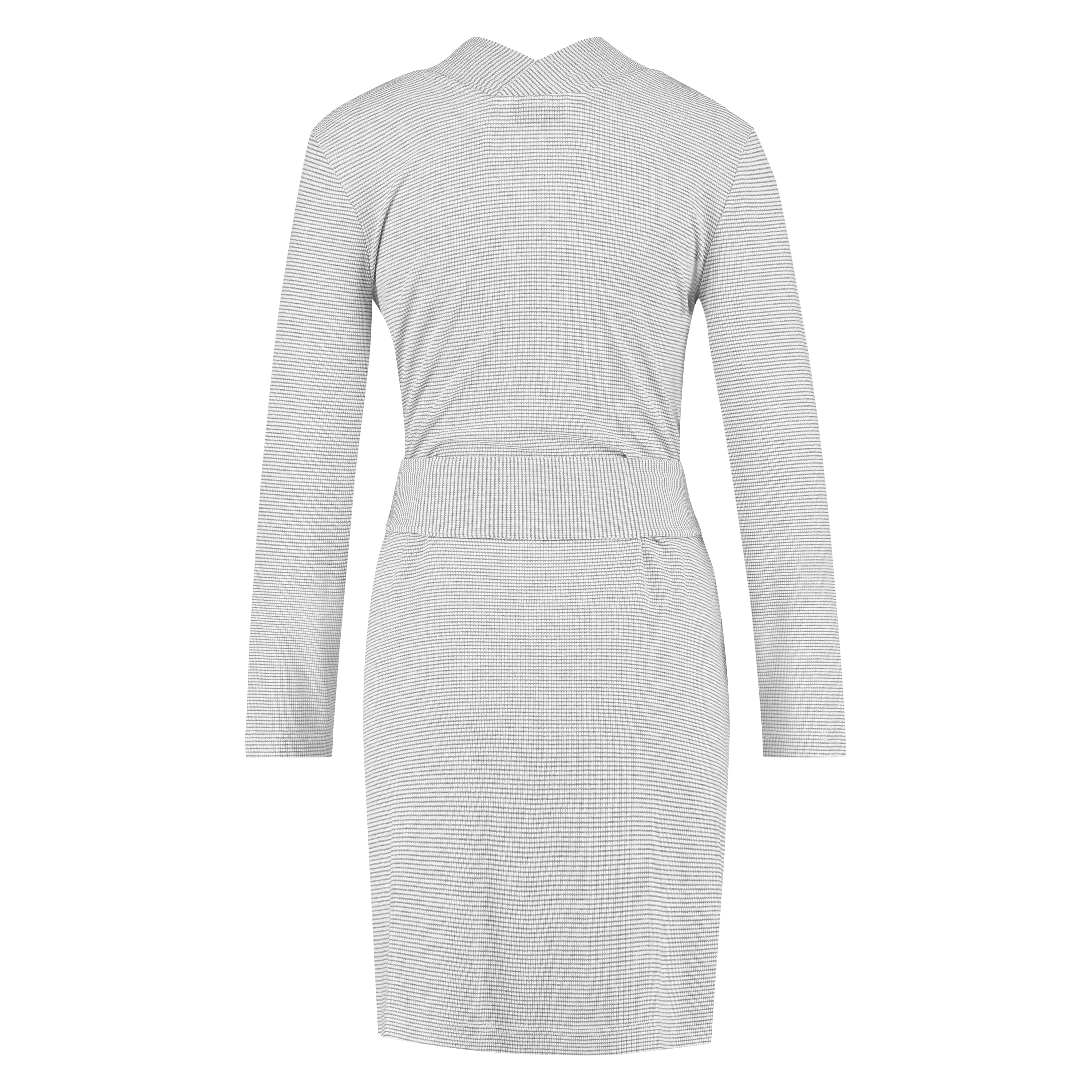 Morgonrock Rib stripe, Gr&aring;, main