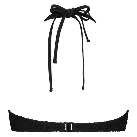 Crochet Bikini Top, Svart