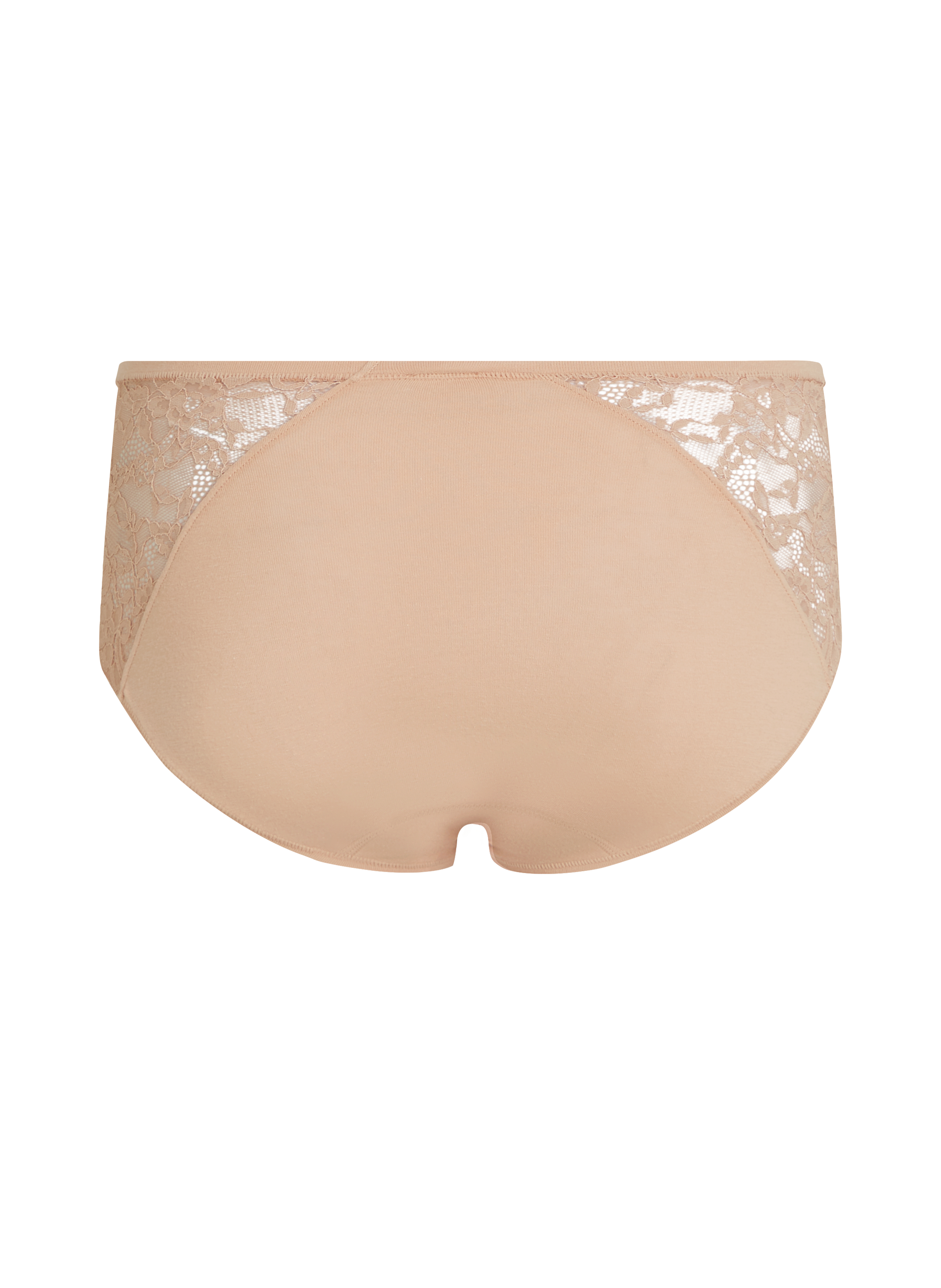 Superslip midi med spets, Beige, main