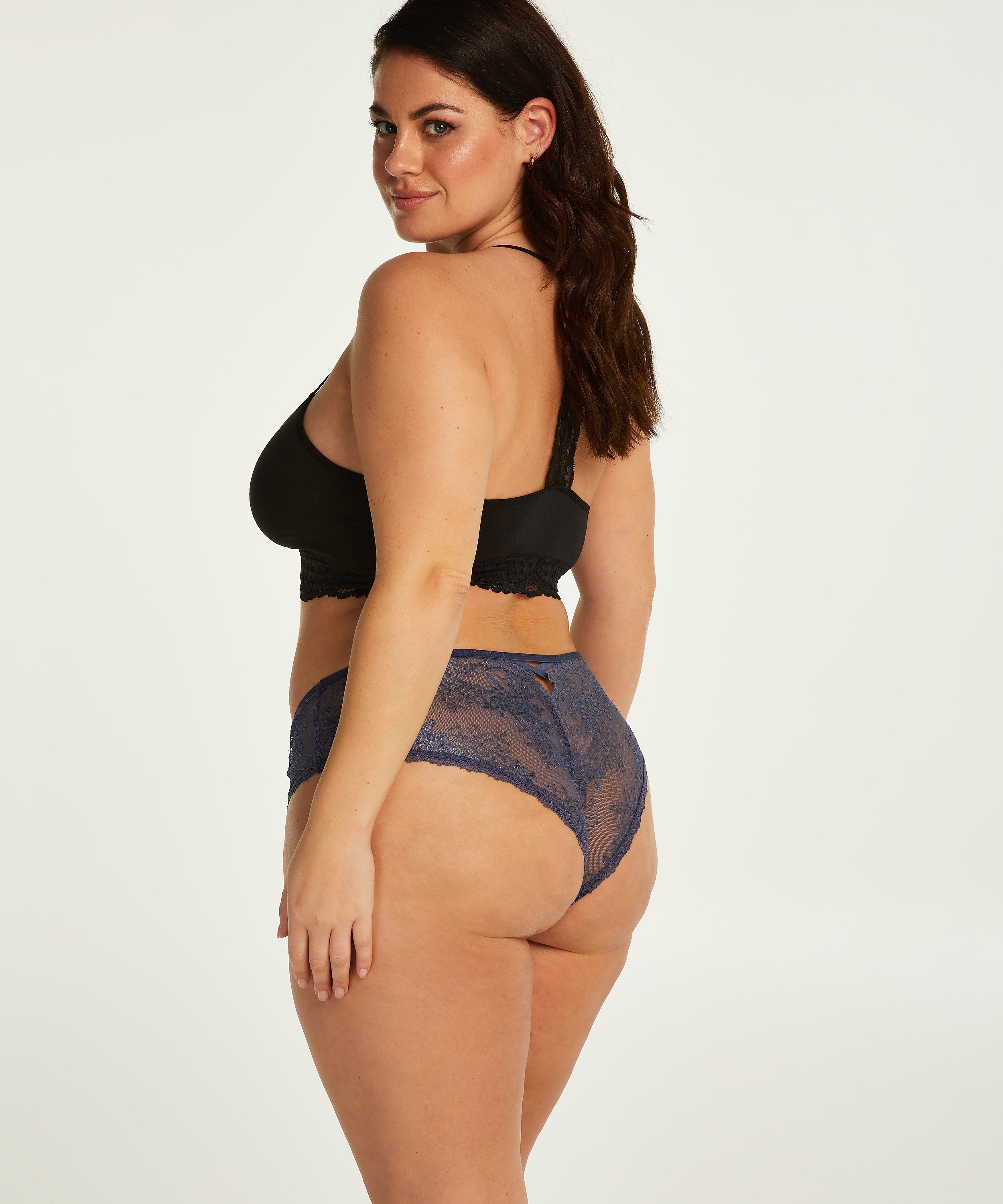 Brazilian-trosa Lacey Curvy, blå, main
