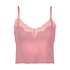 Cami rib lace Mia HKM x NA-KD, Rosa