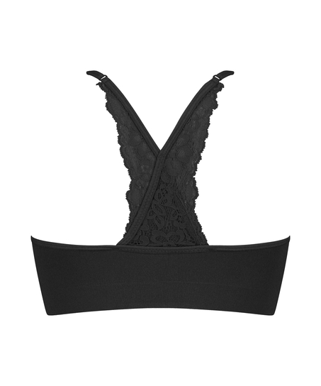 Sömlös bralette Marine, Svart