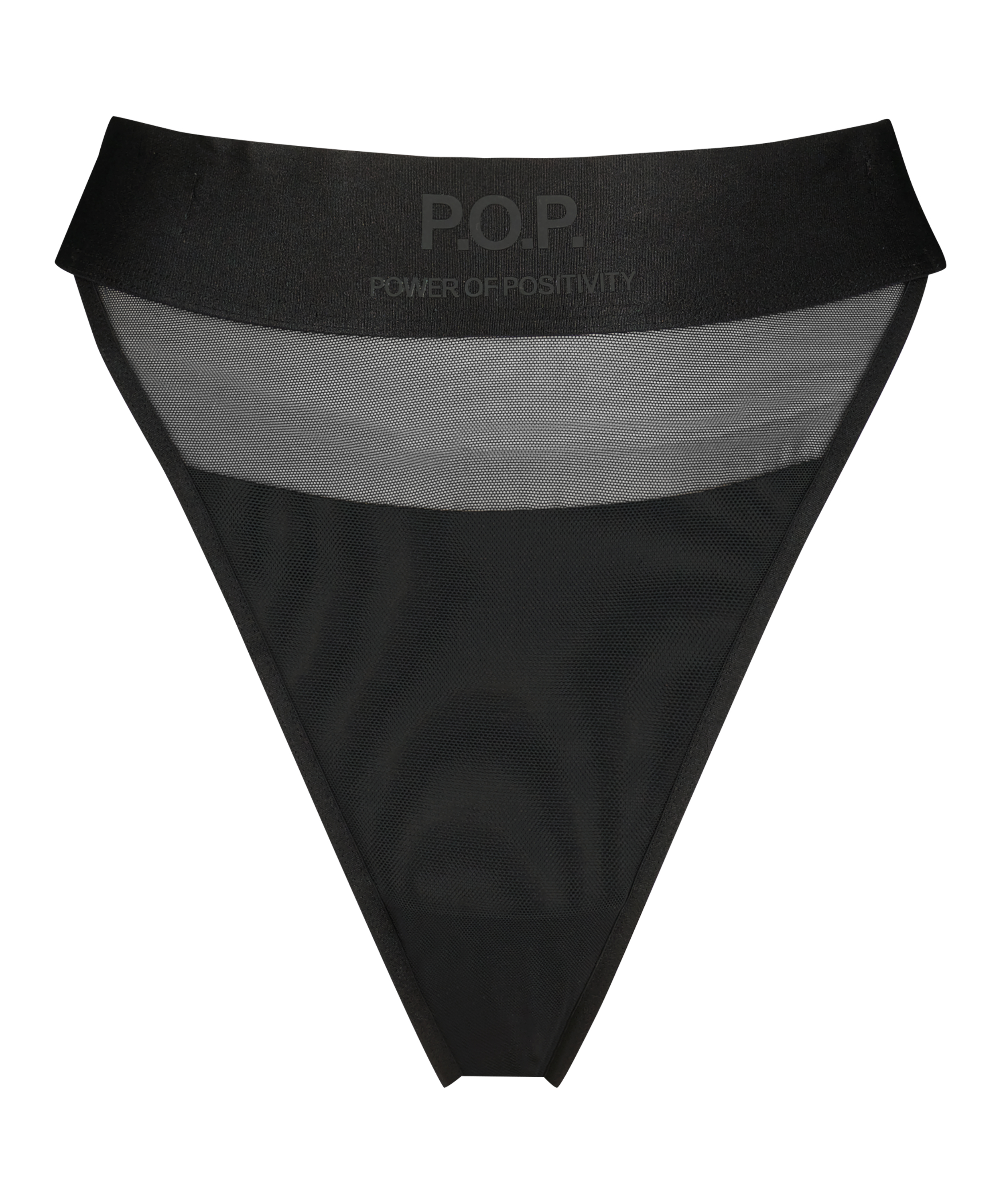 H&ouml;gt skuren tanga Flexing, Svart, main