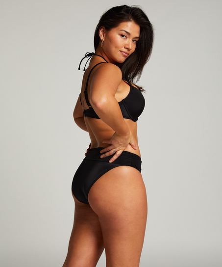 Luxe formpressad bikiniöverdel med bygel, Svart