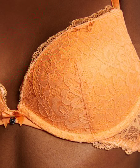 Formpressad push-up-bh med bygel Marine, Orange