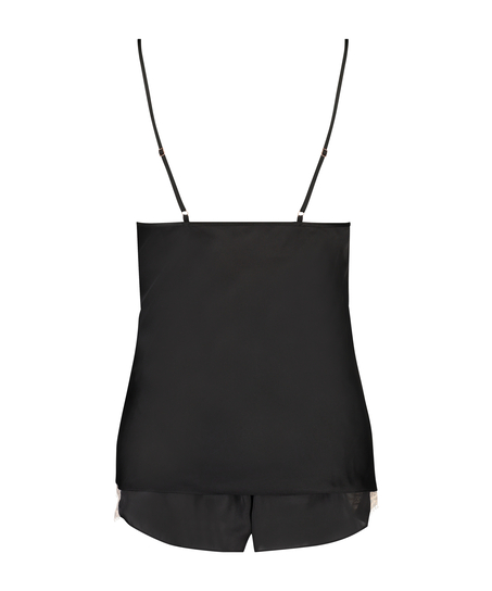 Pyjamasset i satin, Svart