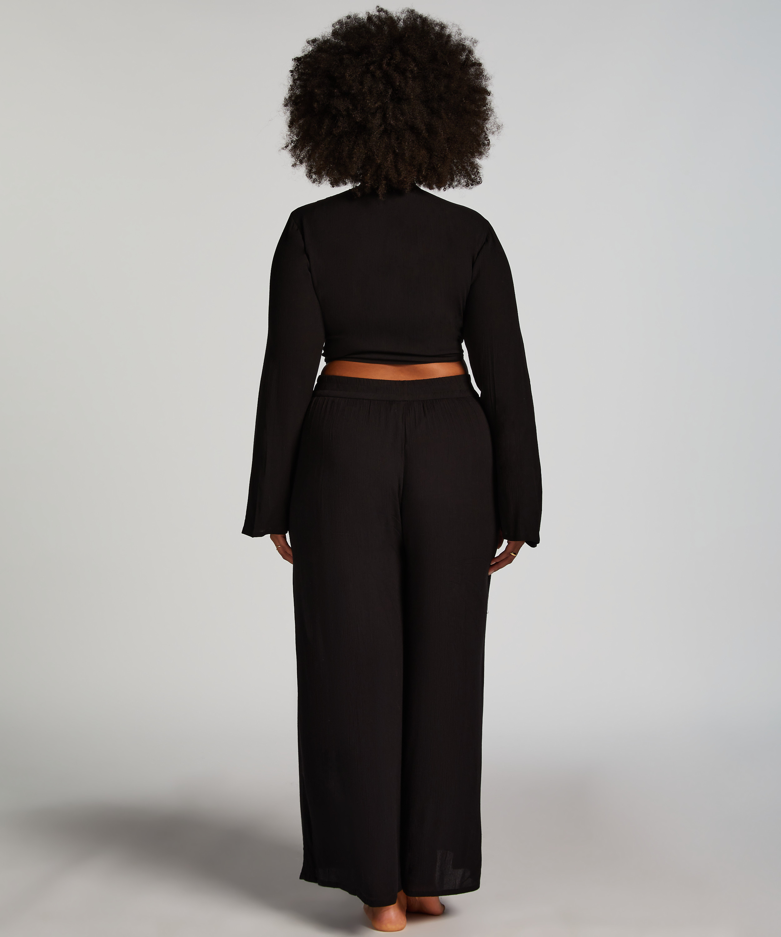 Långärmad topp Knot, Svart, main