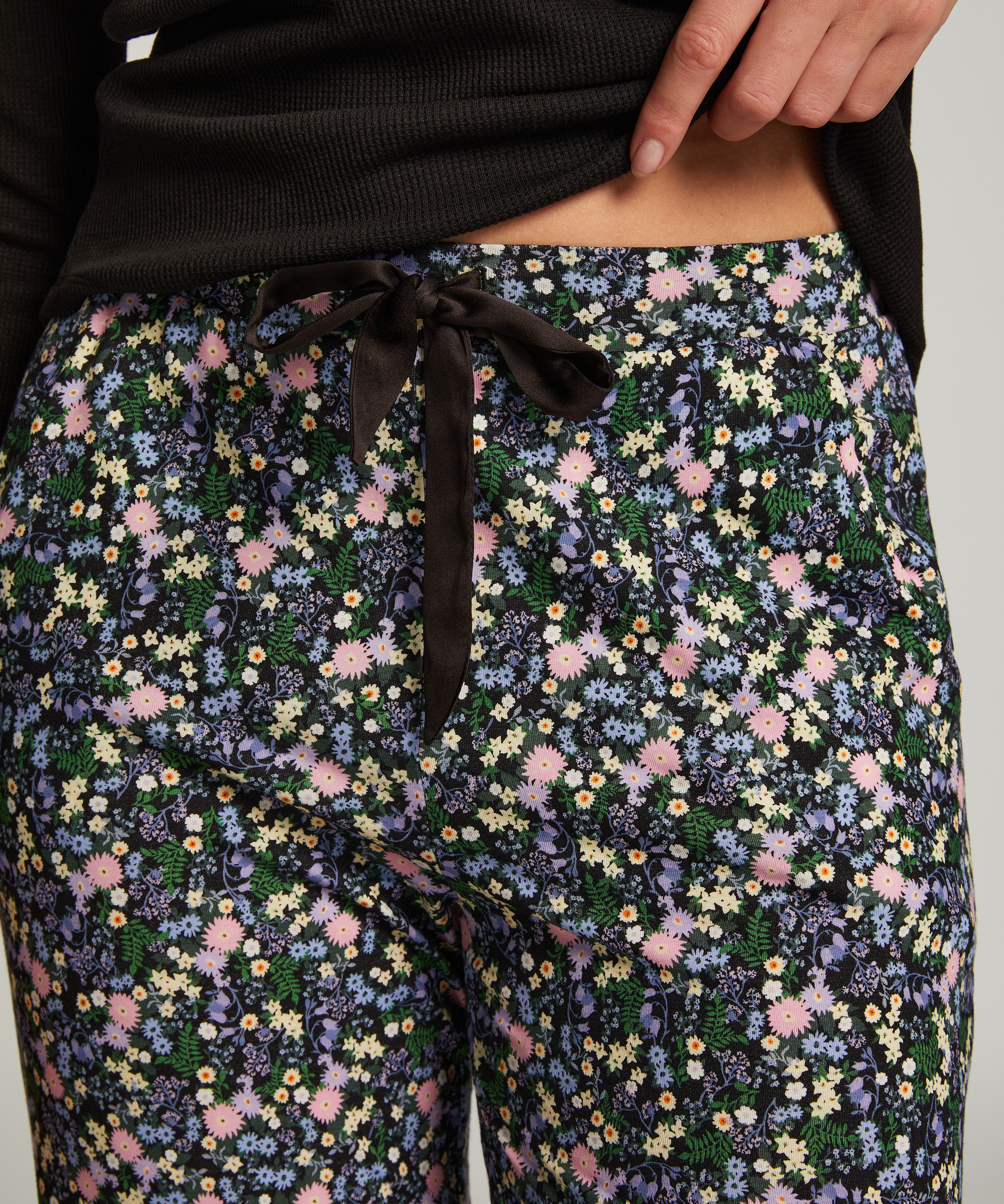 Petite pyjamasbyxor, Svart, main