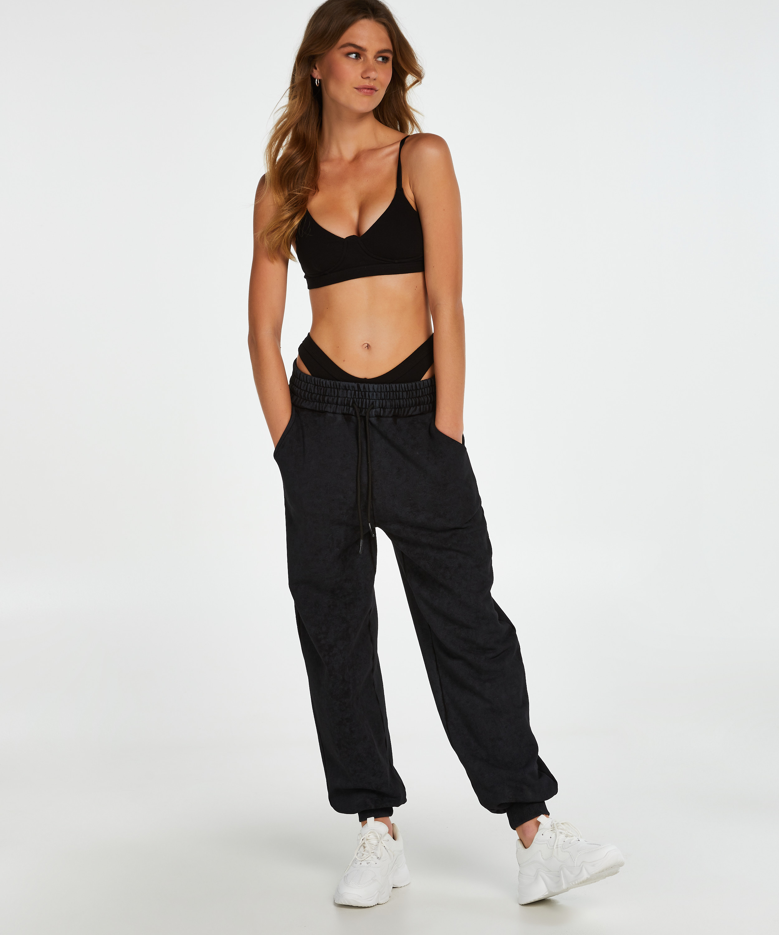 Bralette Rib Baddie, Svart, main