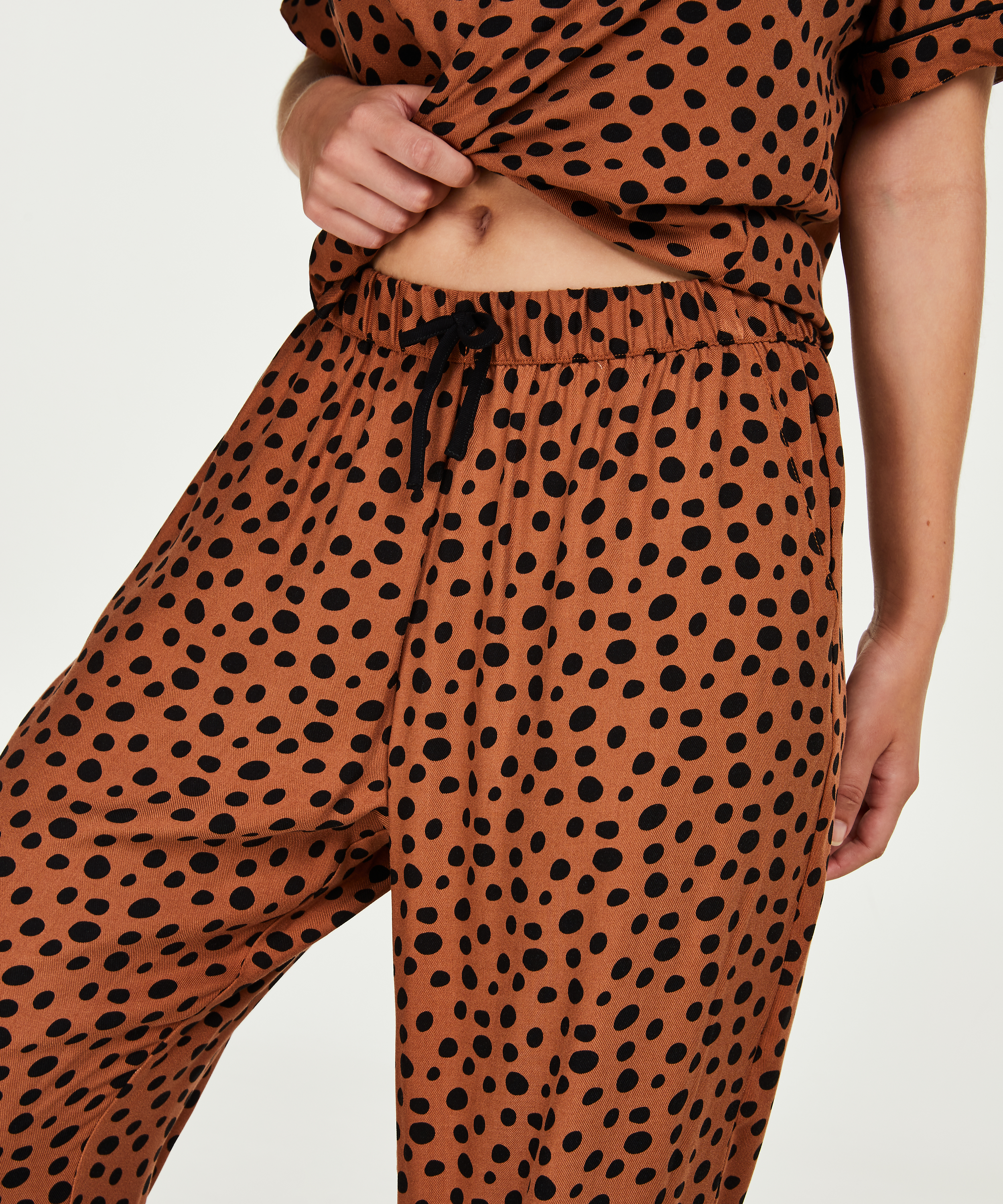 Pyjamasbyxor, Brun, main