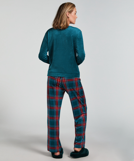 Pyjamaset med v&auml;ska, bl&aring;