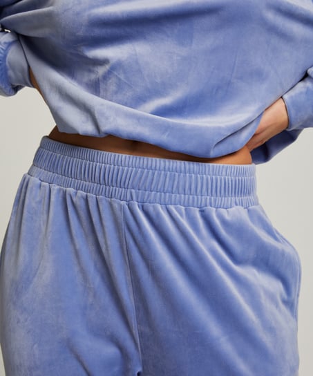 Joggingbyxor Velour, Bl&aring;