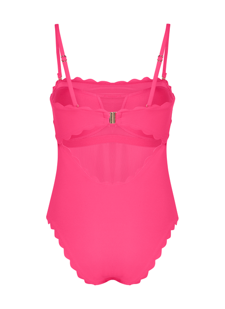 Baddräkt Bandeau Scallop, Rosa