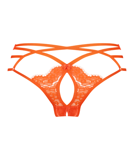 Mitzy h&ouml;gt skuren braziliantrosa med pen crotch, Orange