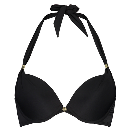 Formpressad push-up-bikinitopp Boho Chic, Svart