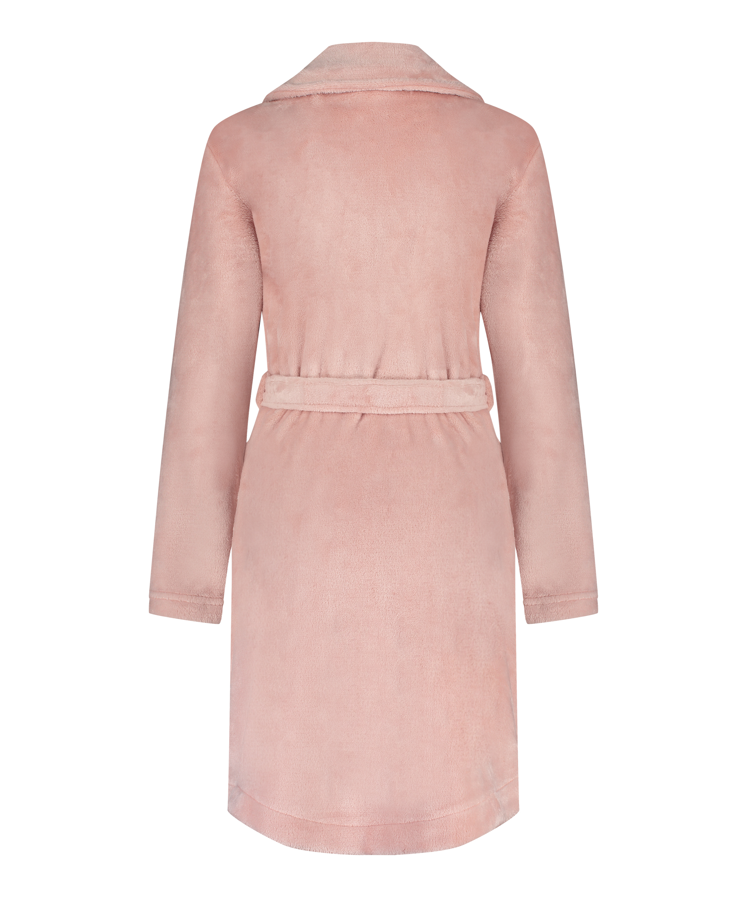 Badrock i fleece med dragkedja, Rosa, main