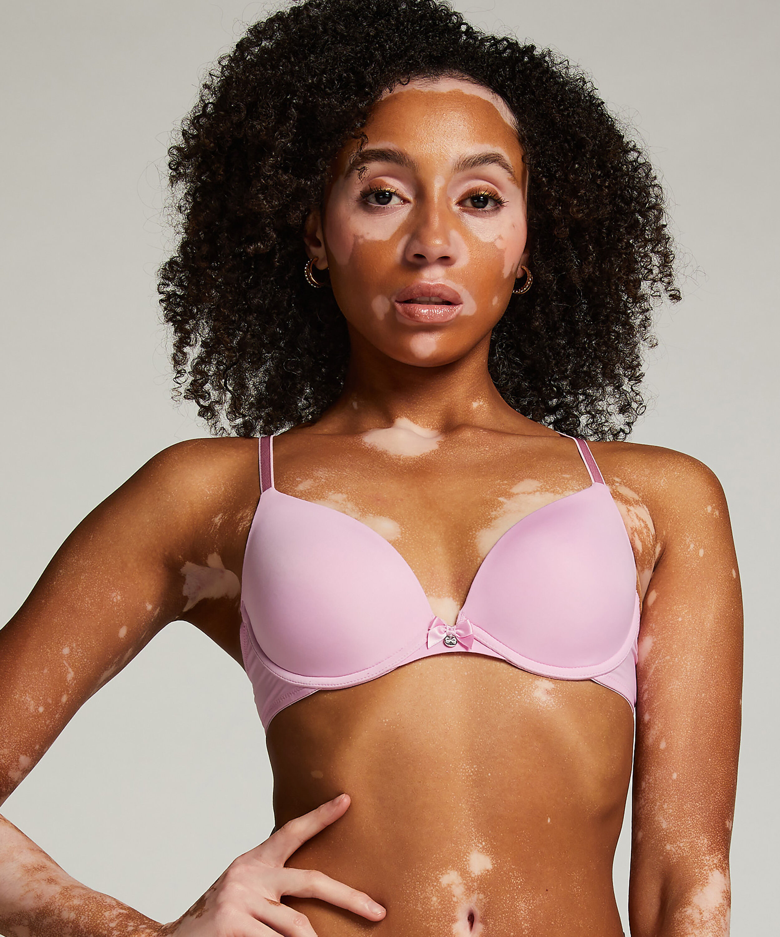 Formpressad bygel-bh Plunge, Rosa