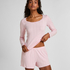 Pointelle-shorts, Rosa