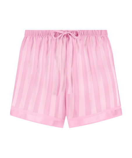 Satin pyjamasshorts, Rosa