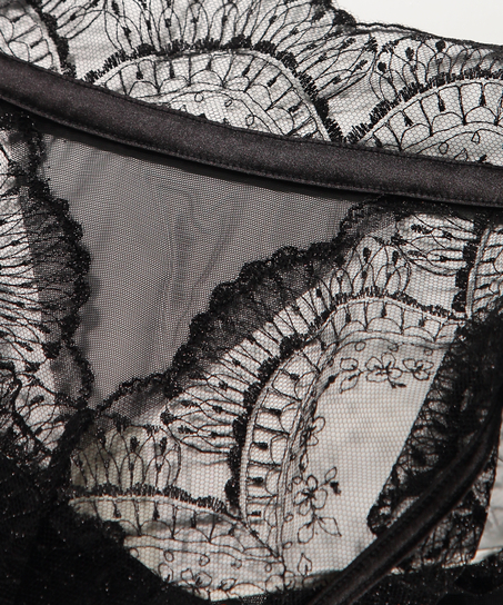 Akira High Leg Thong, Svart