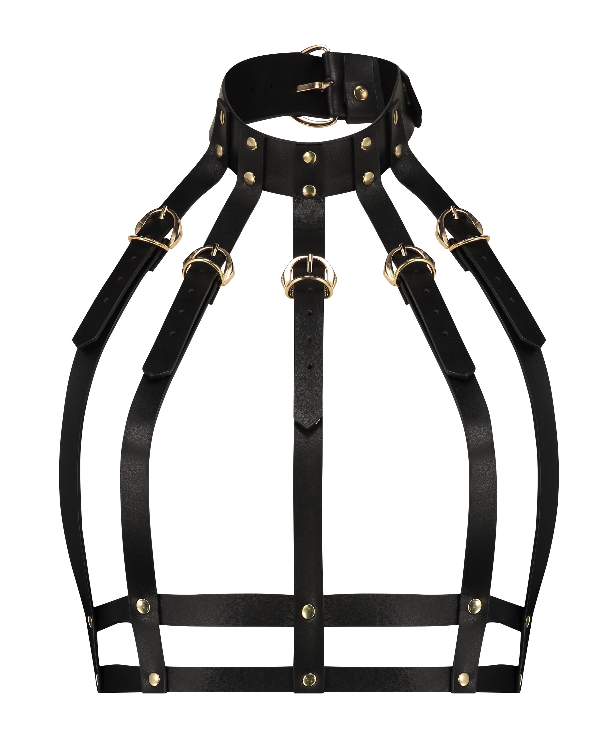 Private Cage Harness Choker, Svart, main