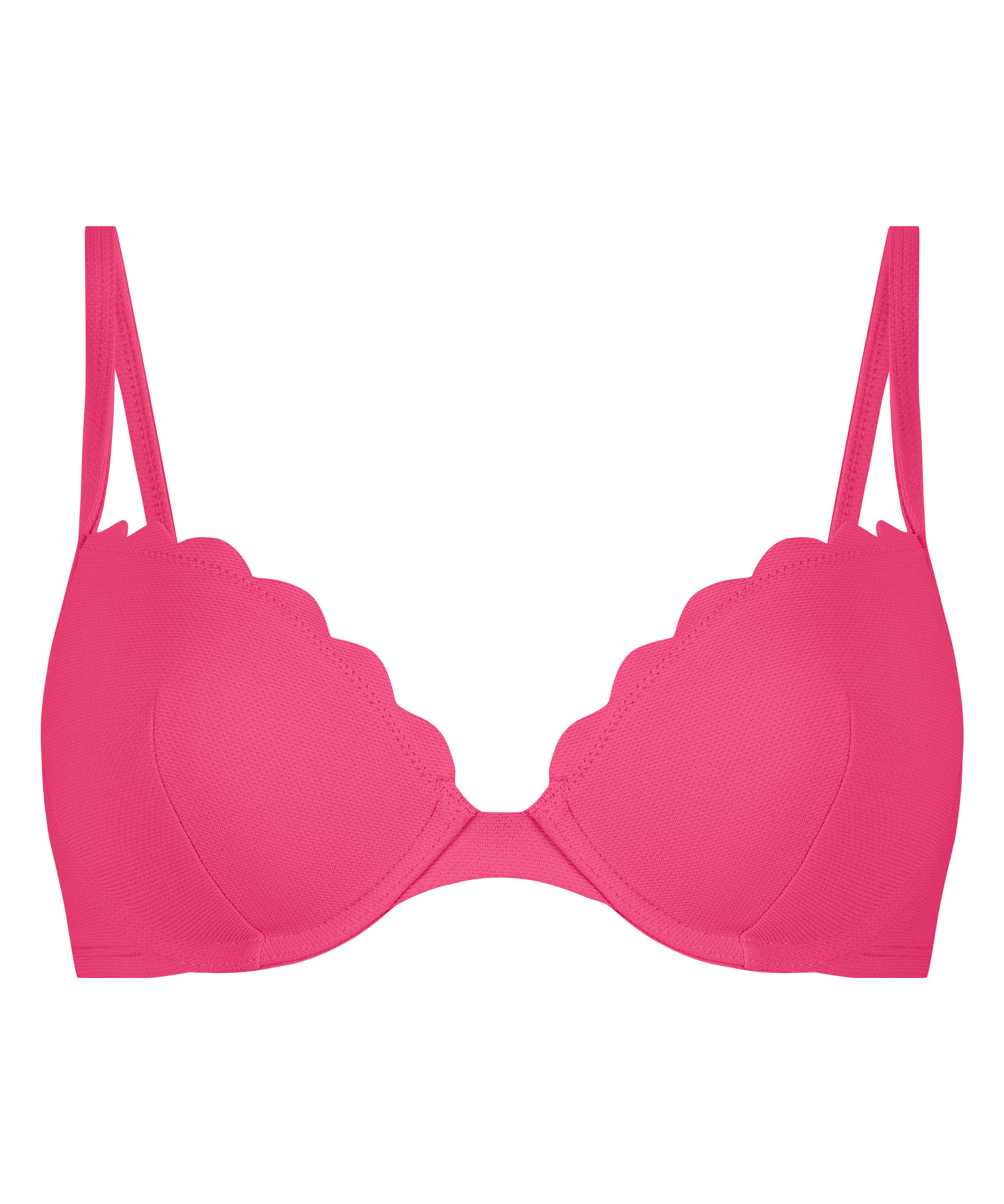 Scallop formpressad bikinitopp med bygel, Rosa, main