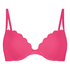 Scallop formpressad bikinitopp med bygel, Rosa