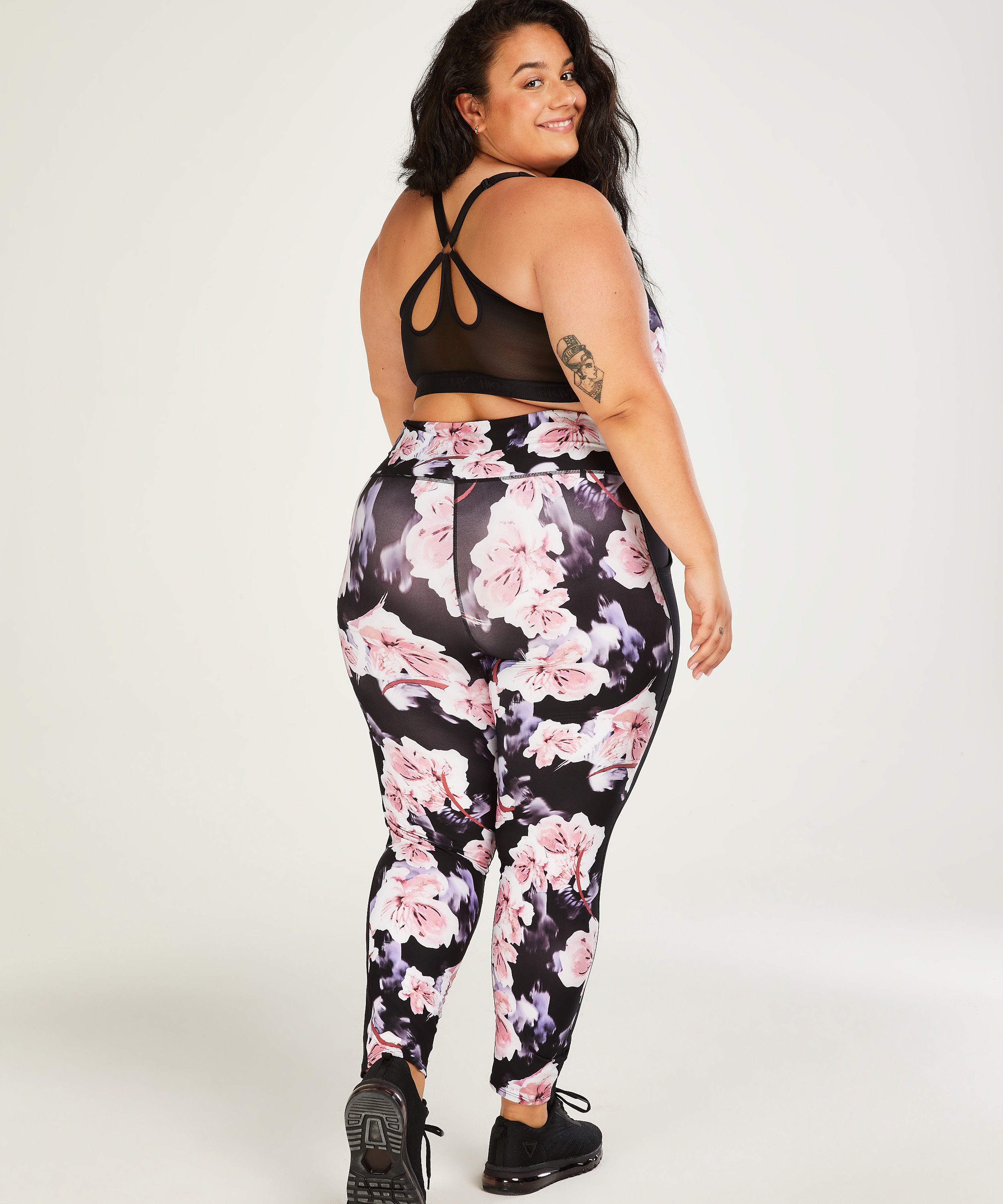 HKMX sportleggings med standardhög midja, nivå 2, Svart, main