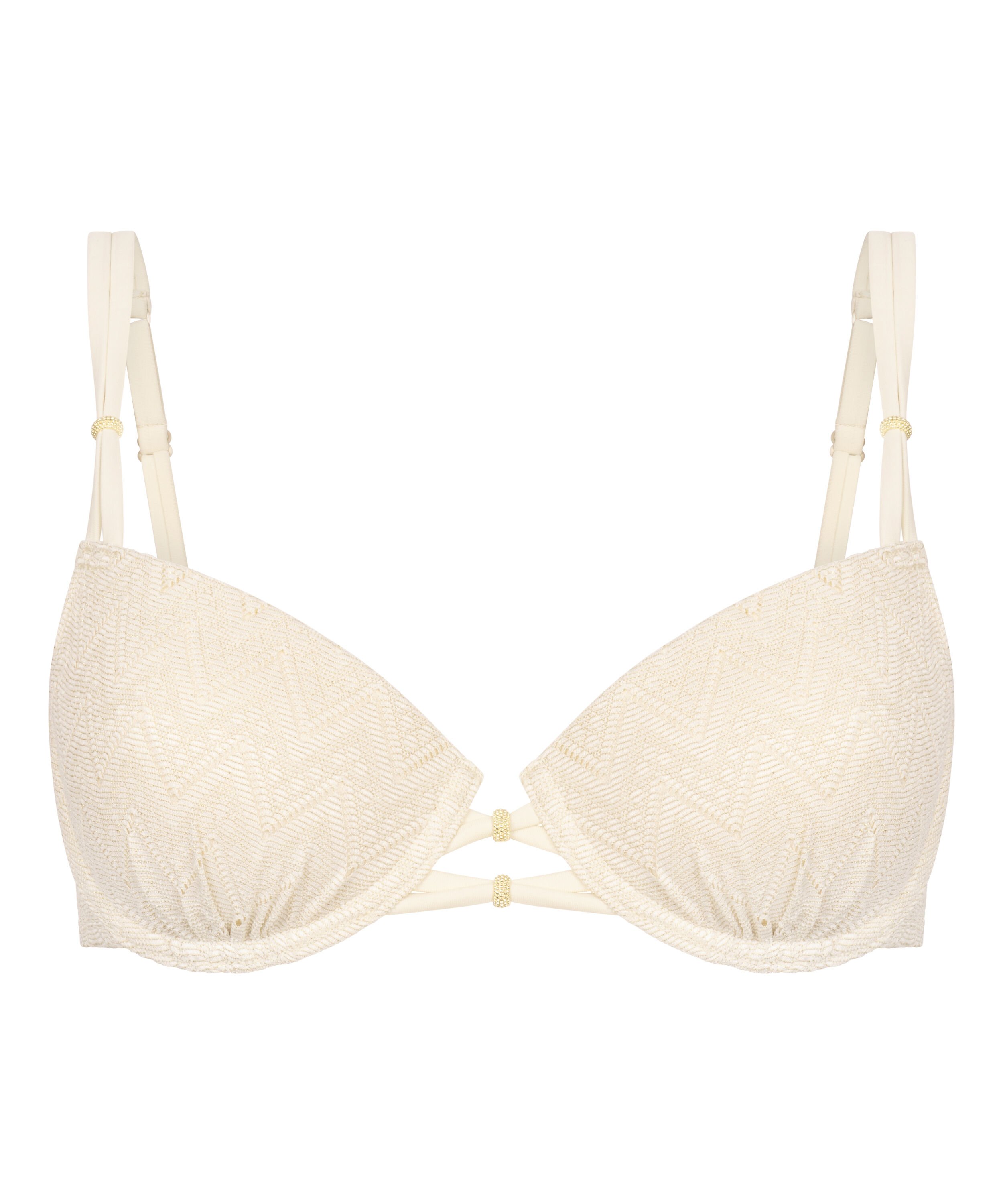 Crochet Bikini Top, Vit