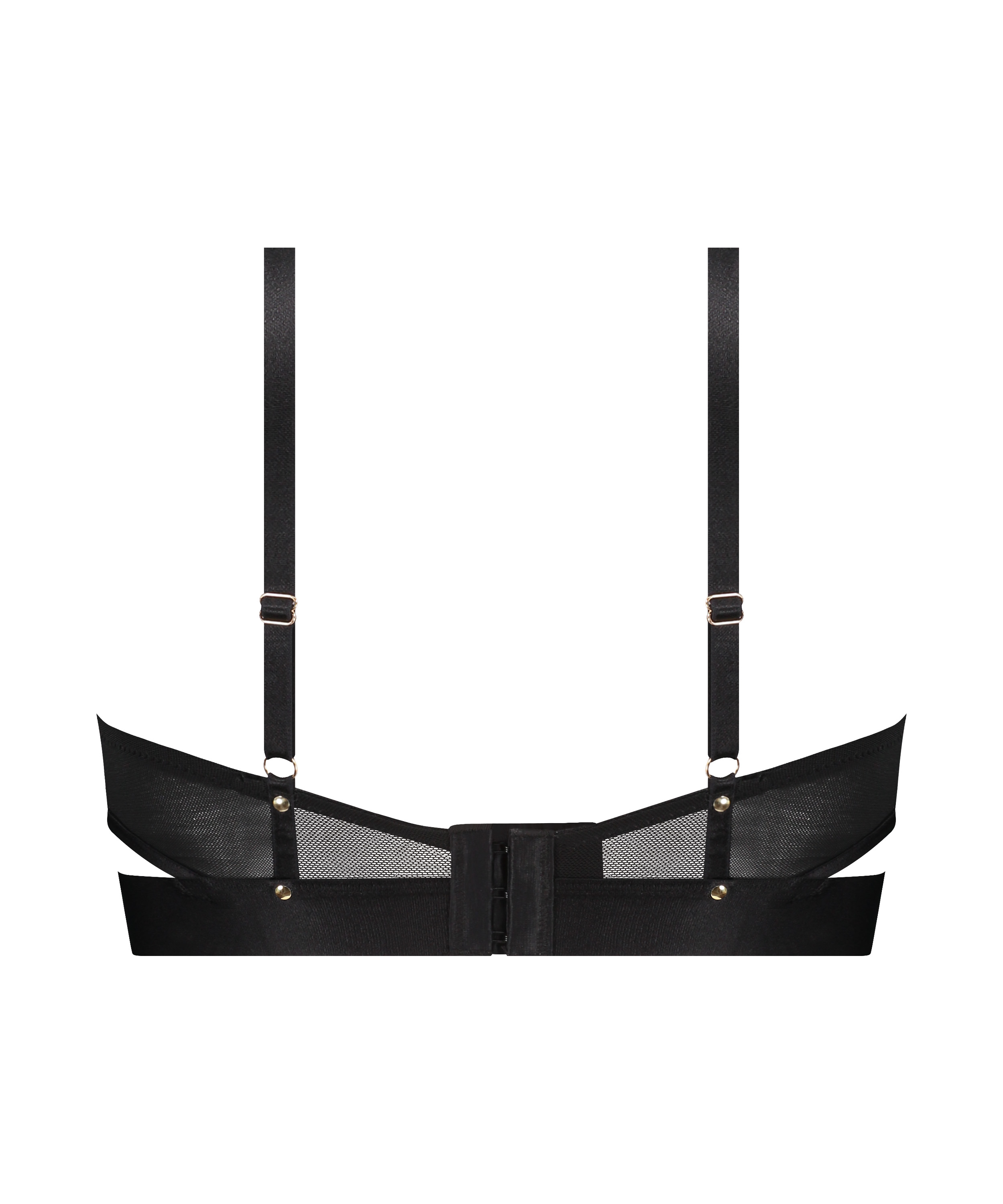 Icke formpressad longline bygel-bh Sable, Svart, main