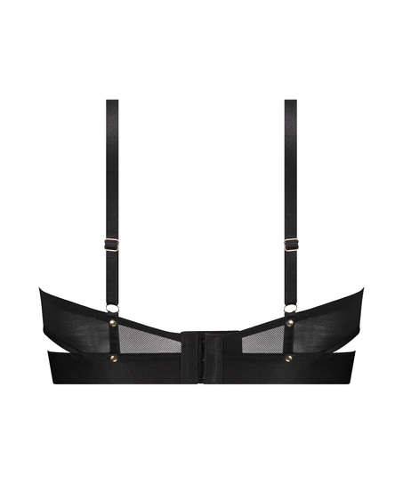 Icke formpressad longline bygel-bh Sable, Svart