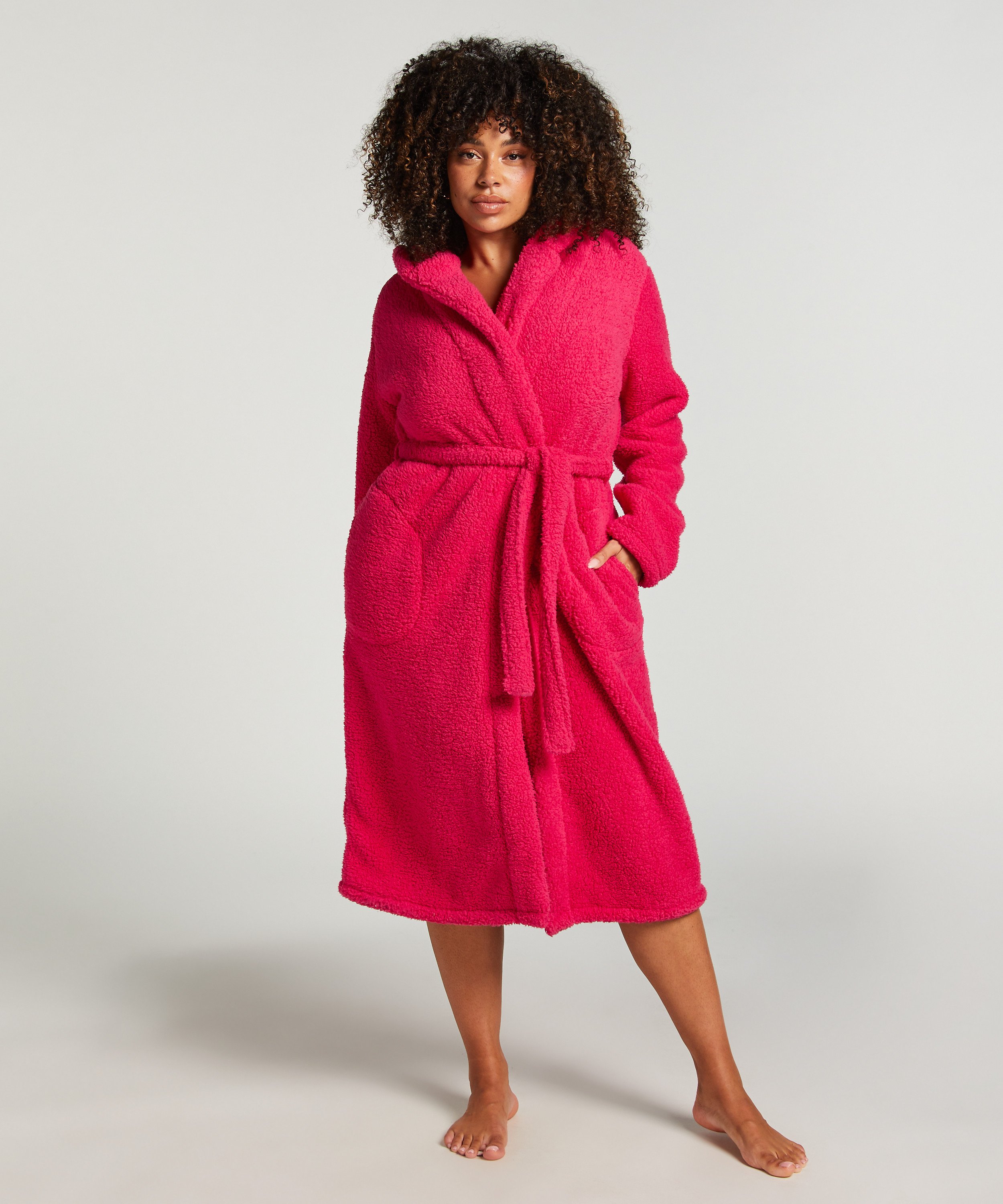 Morgonrock Fleece, Rosa, main