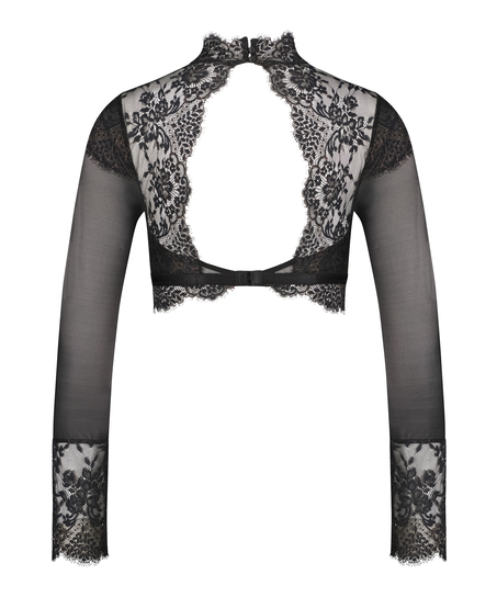 L&aring;ng&auml;rmad bralette Cynthia, Svart