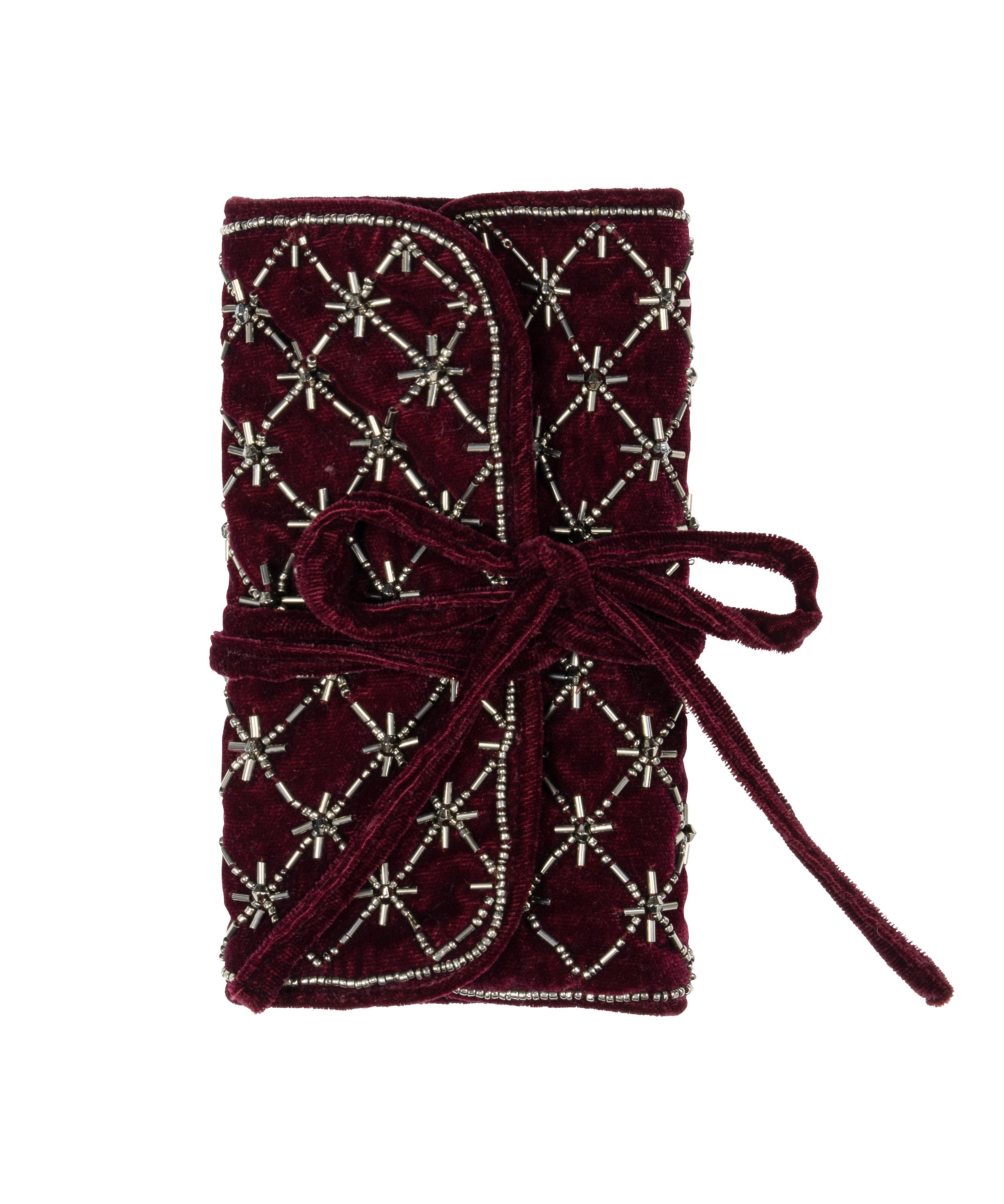 Smyckespåse med pärlor, Lila, main