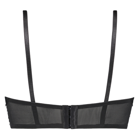 Formpressad longline-bh med bygel Valentina, Svart