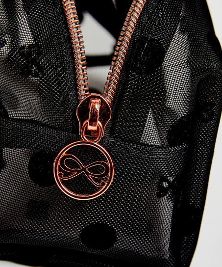 Sminkväska Dot Mesh, Svart