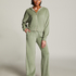 Pyjamasbyxor i velour, Gr&ouml;n