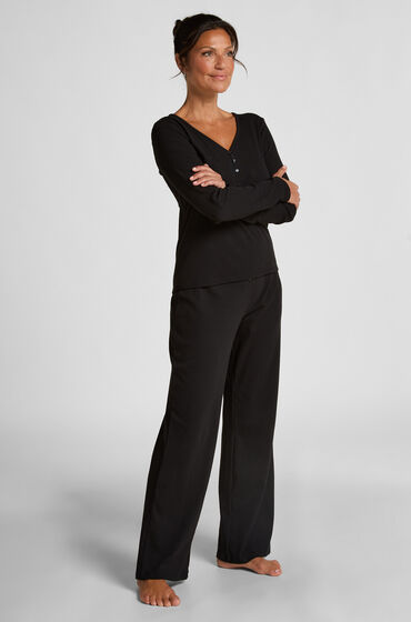 Hunkemöller Pyjamasbyxa Pointelle Svart