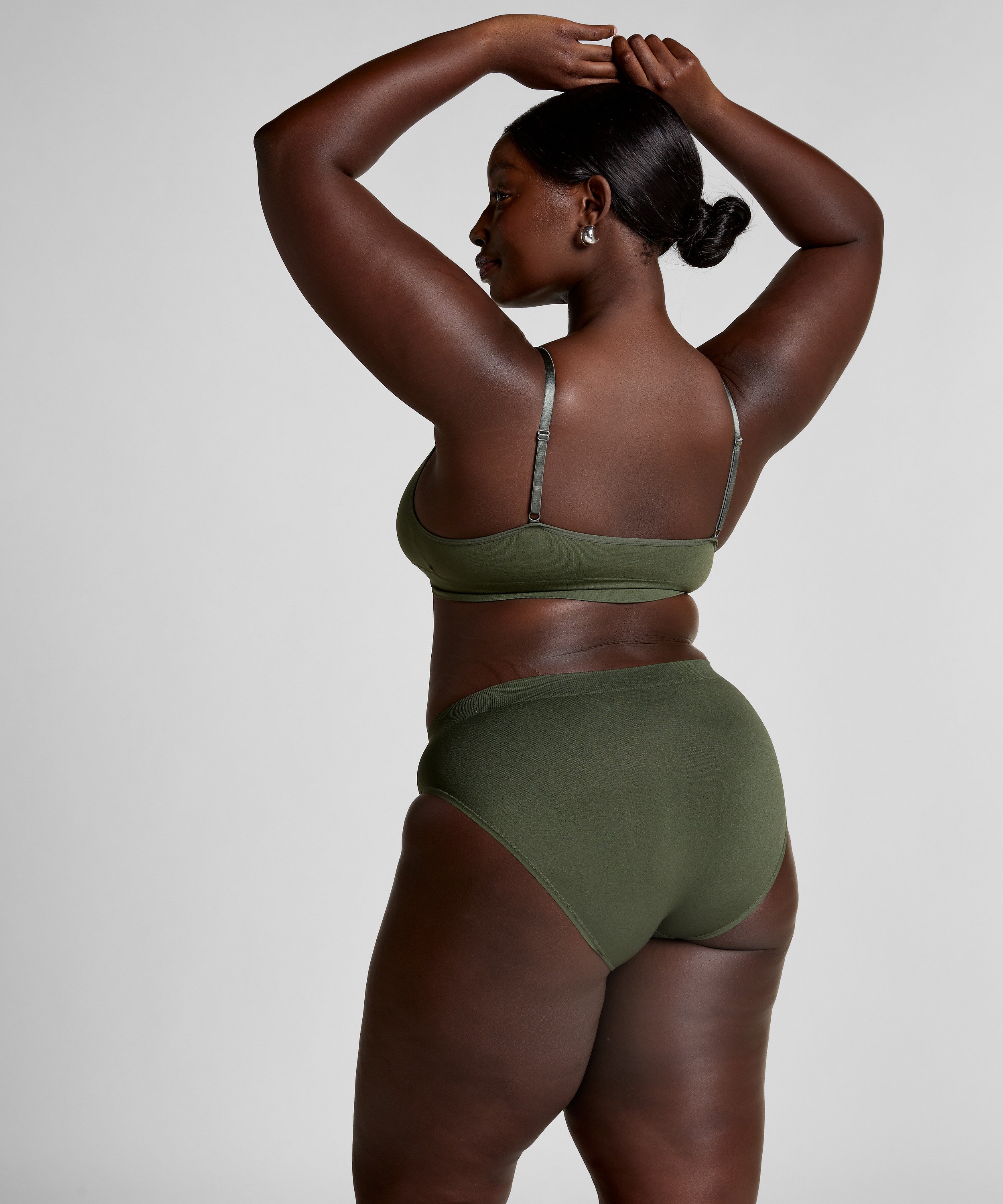 Dide triangel-bralette, Grön, main