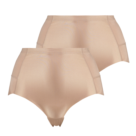 2-pack Utslätande formande trosa, Beige