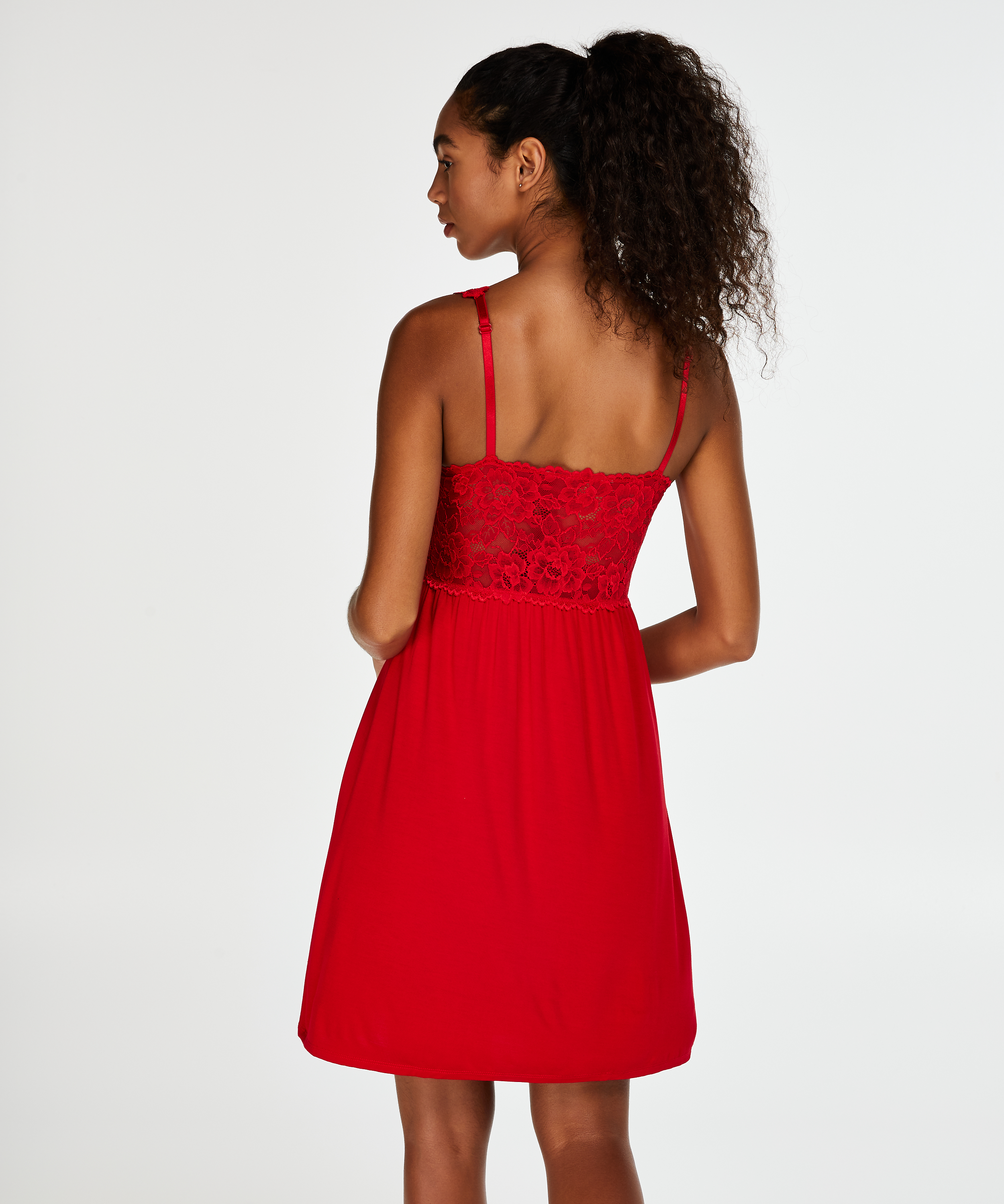 Underklänning Modal Lace, röd, main