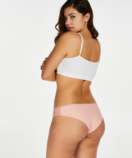 Brazilian-trosa Invisible spets, Rosa