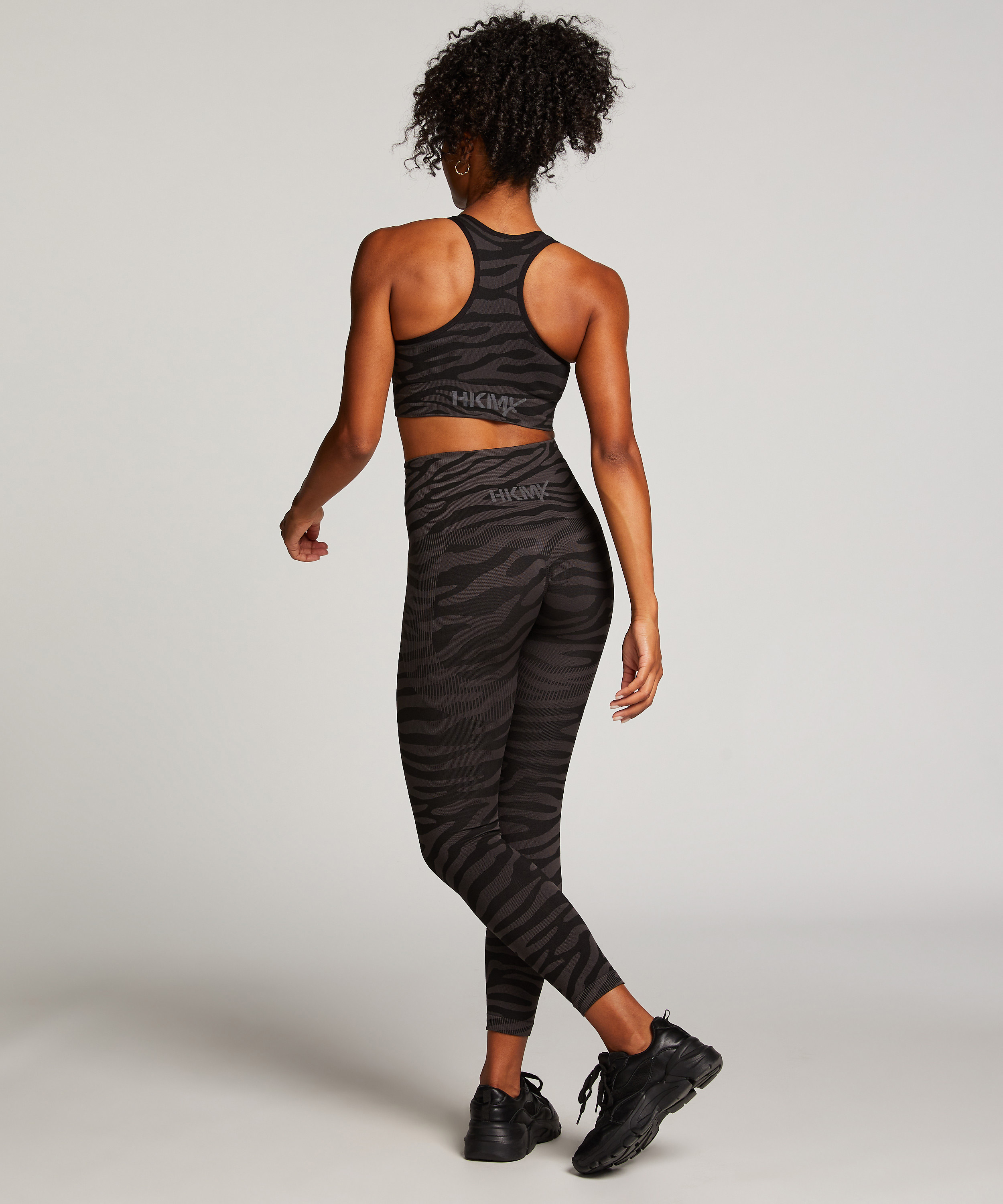 HKMX s&ouml;ml&ouml;sa sportleggings med h&ouml;g midja, Svart, main