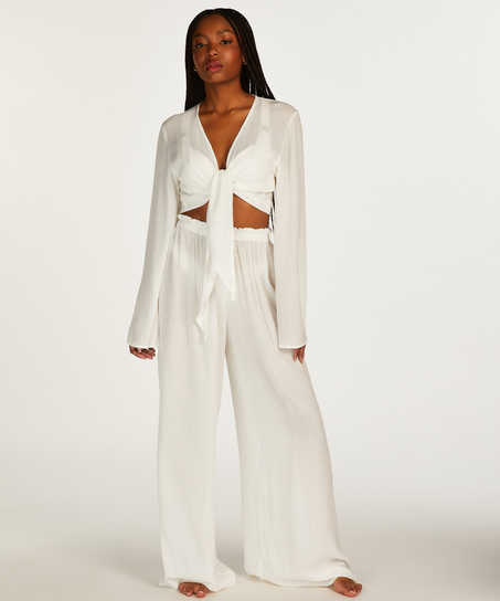 L&aring;ng&auml;rmad topp Knot, Vit