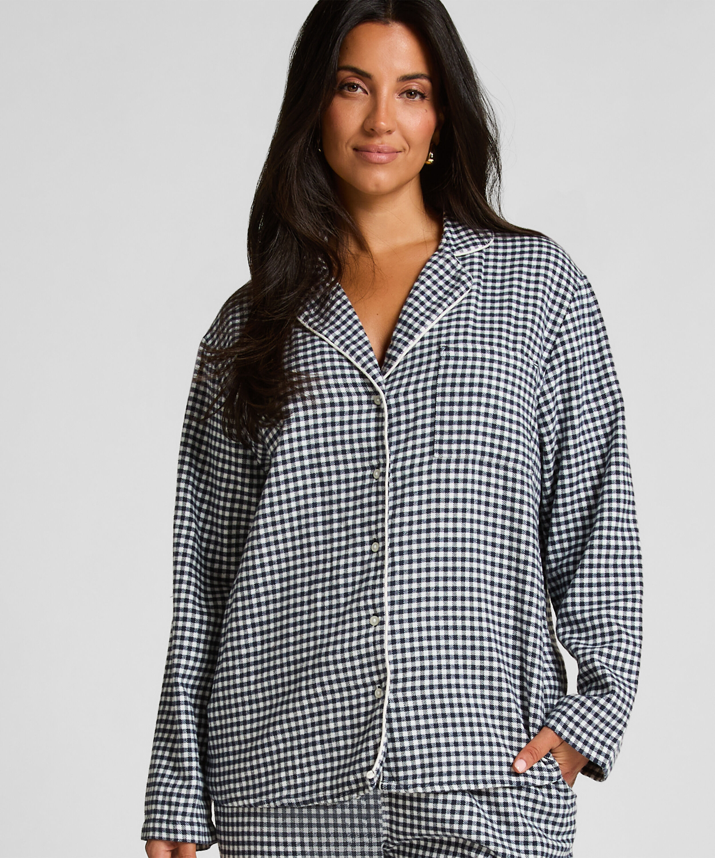 Pyjamastopp Flanel Essentials, Blå