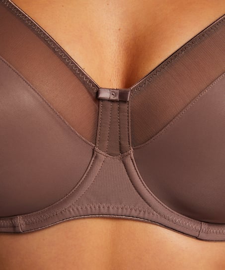 Icke-formpressad minimizer-bh med bygel Nina, Brun