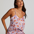 Satin pyjamasshorts, Lila