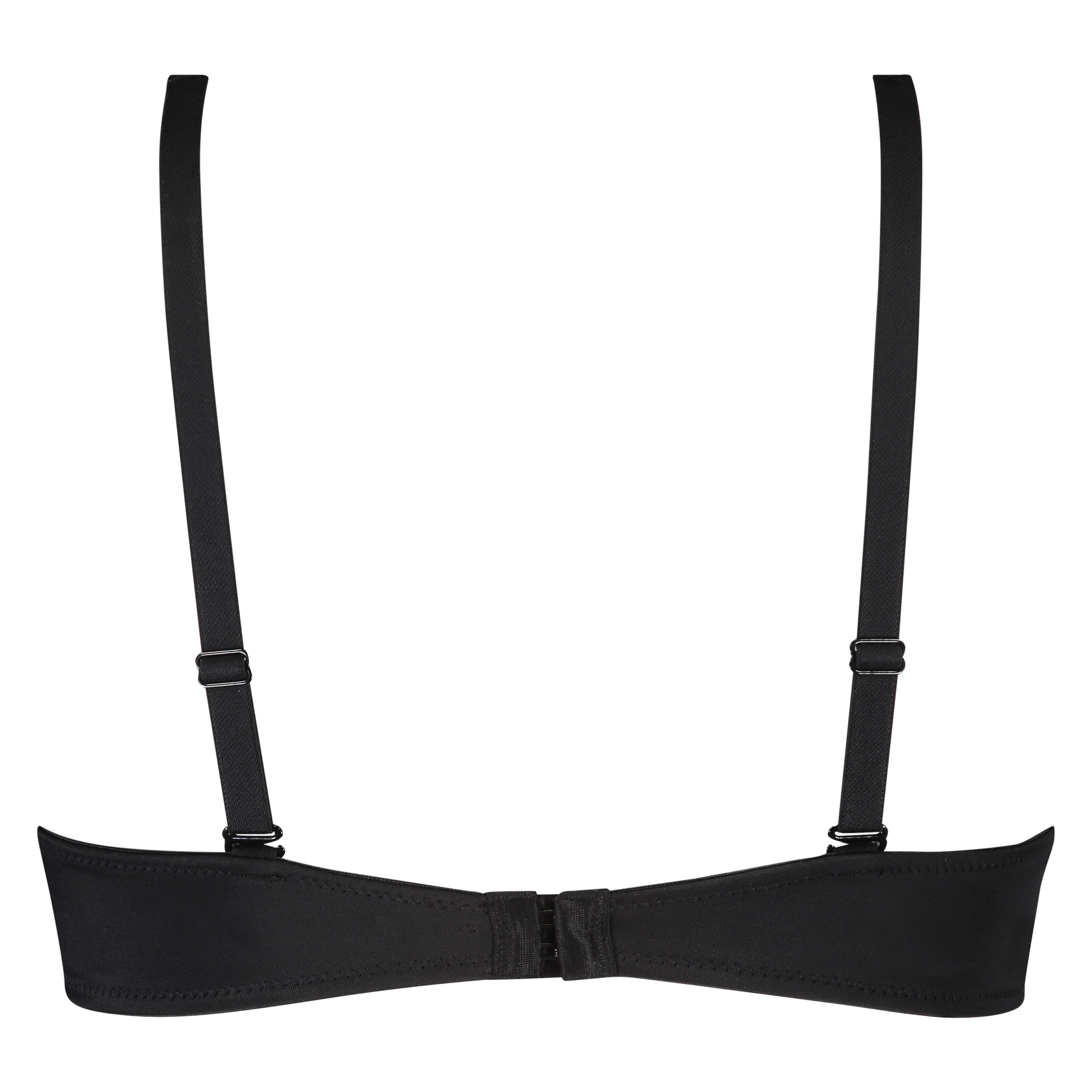 Icke-formpressad bygel-bh Satin Fleece, Svart, main