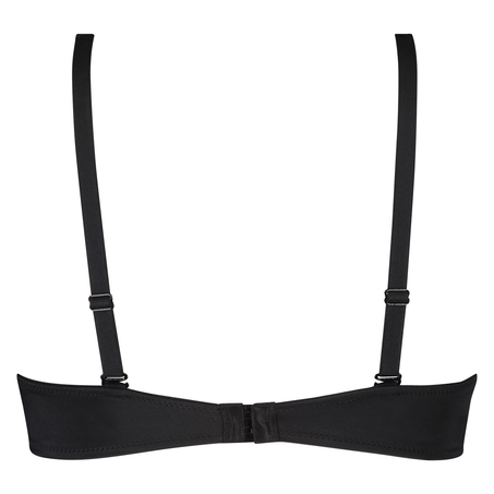 Icke-formpressad bygel-bh Satin Fleece, Svart