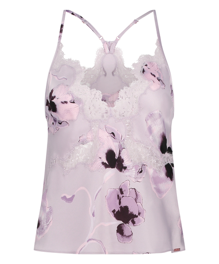Camisole-topp i Satin, Lila